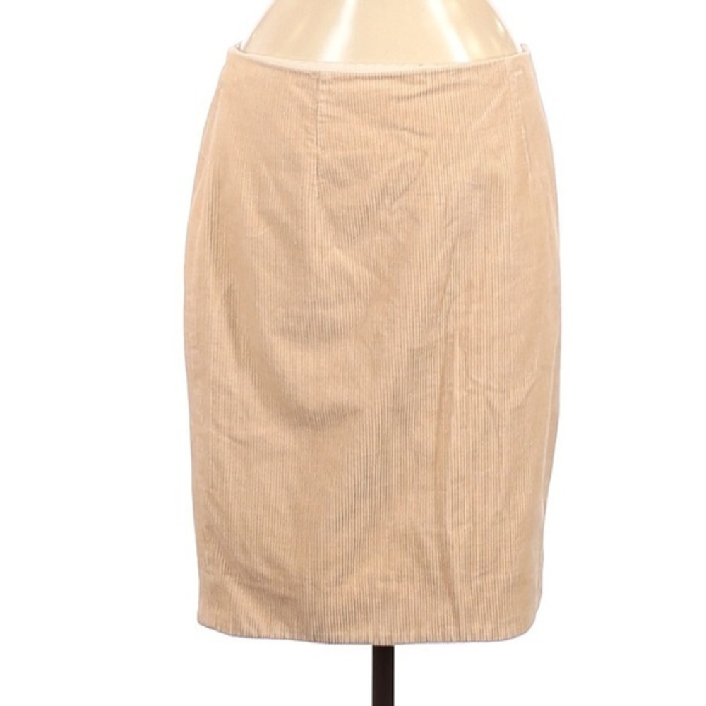 Maeve Anthropologie 8 100% cotton khaki side zip fully lined pencil skirt